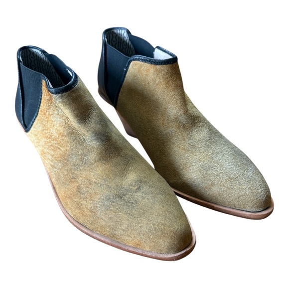 Anthropologie Matt Bernson Marlow  Distressed Leather Heeled Booties Size 9.5 - Picture 2 of 11